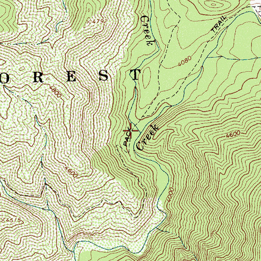 Topographic Map of West Moose Creek, ID