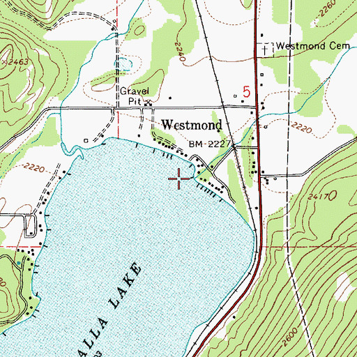 Topographic Map of Westmond Creek, ID