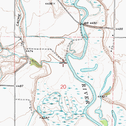 Topographic Map of Weston Creek, ID