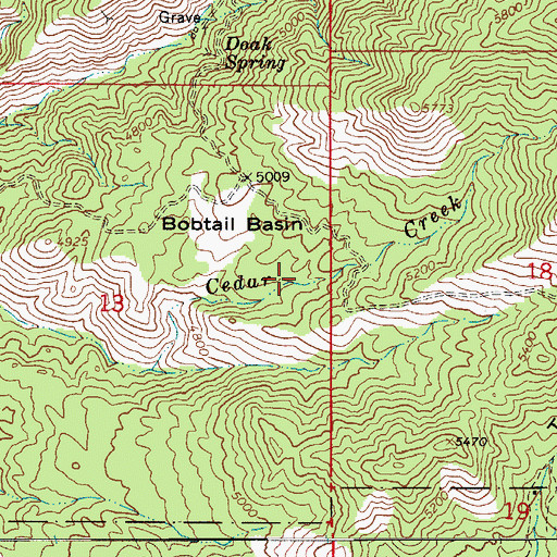 Topographic Map of Cedar Creek Tank, AZ