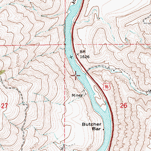 Topographic Map of Wet Gulch, ID