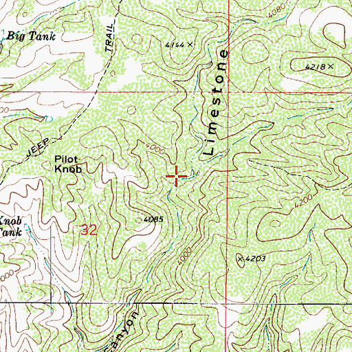 Topographic Map of Cedar Flat, AZ
