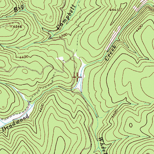 Topographic Map of Wheeler Creek, ID