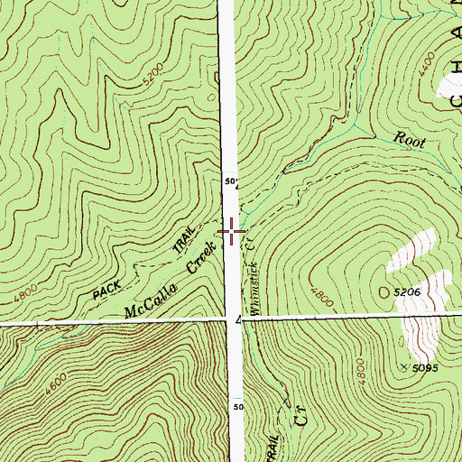 Topographic Map of Whimstick Creek, ID