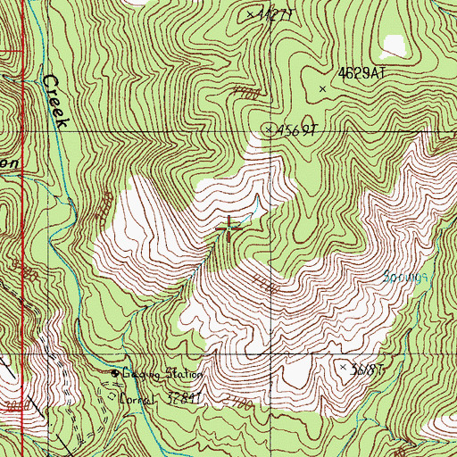 Topographic Map of Cement Dam Tank, AZ