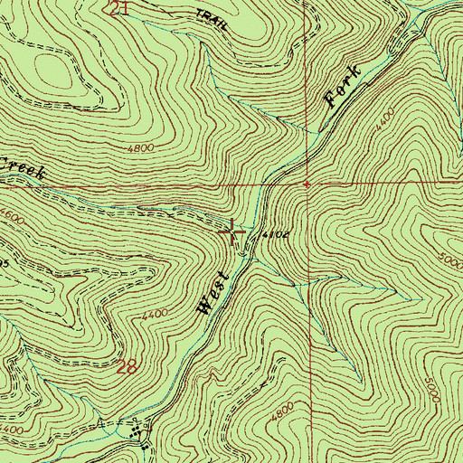Topographic Map of Whistling Creek, ID