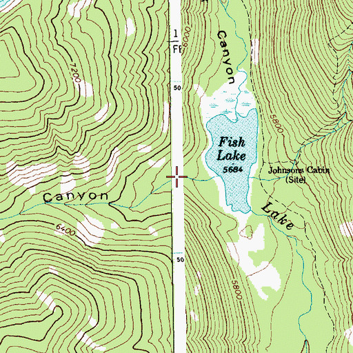 Topographic Map of Whistling Pig Canyon, ID