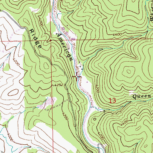 Topographic Map of Whitaker Creek, ID