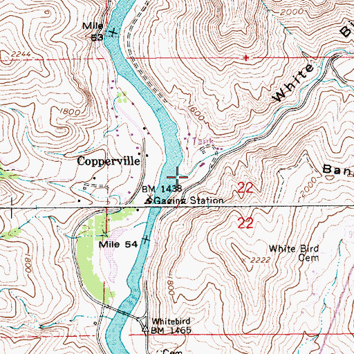 Topographic Map of White Bird Canyon, ID