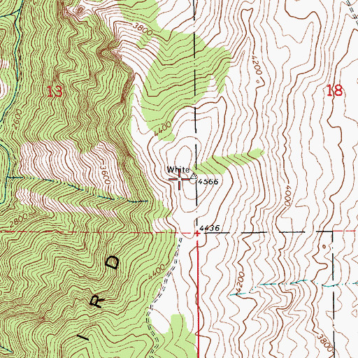 Topographic Map of White Bird Ridge, ID