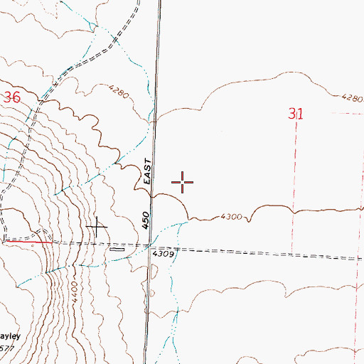 Topographic Map of White Creek, ID