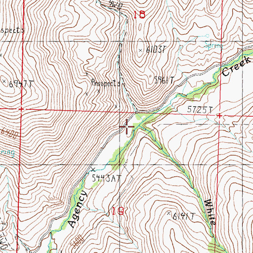 Topographic Map of White Creek, ID
