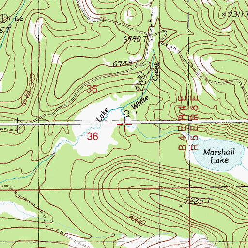 Topographic Map of White Creek, ID