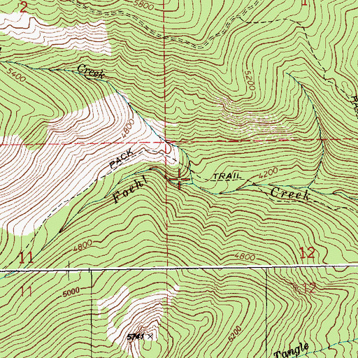 Topographic Map of White Gravel Creek, ID