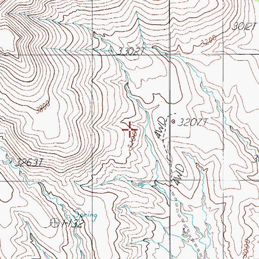 Topographic Map of Chalk Creek Tank, AZ
