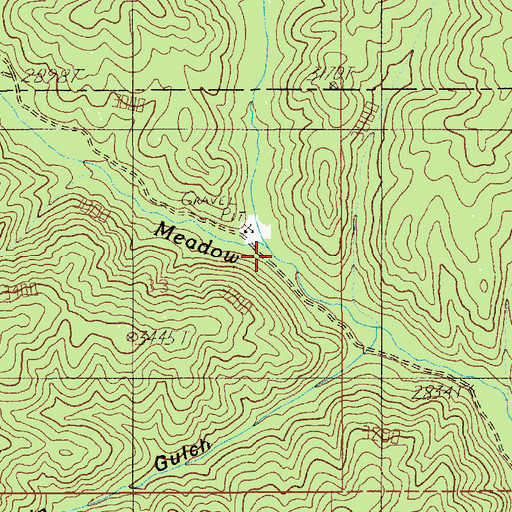 Topographic Map of White Pine Creek, ID