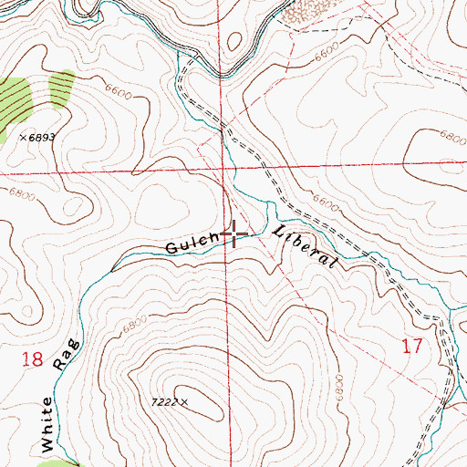 Topographic Map of White Rag Gulch, ID