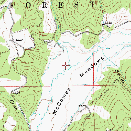 Topographic Map of Whitman Creek, ID