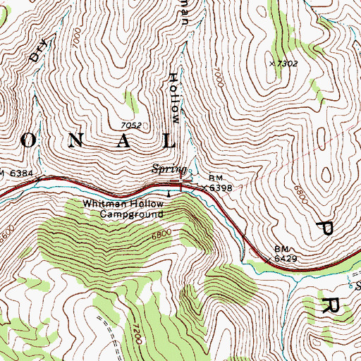 Topographic Map of Whitman Hollow, ID