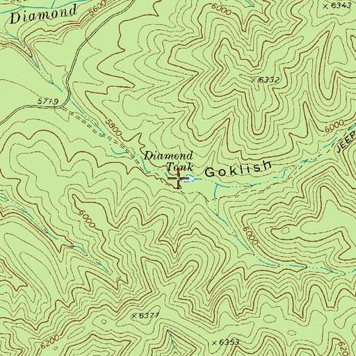 Topographic Map of Diamond Tank, AZ