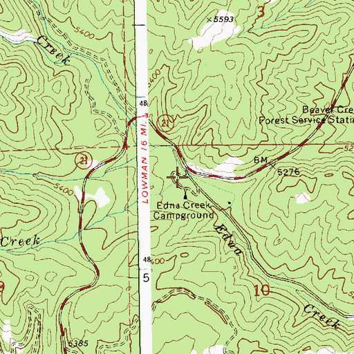 Topographic Map of Whoop Um Up Creek, ID
