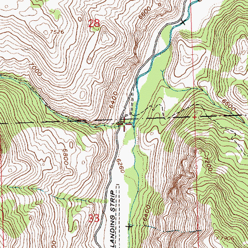 Topographic Map of Wickiup Creek, ID