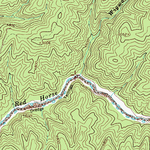 Topographic Map of Wigwam Creek, ID