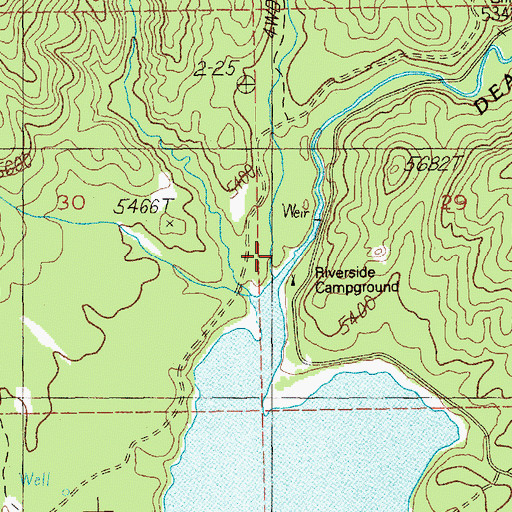 Topographic Map of Wild Buck Creek, ID