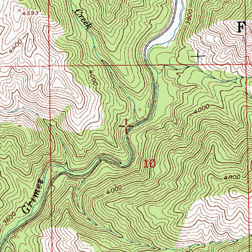 Topographic Map of Wild Horse Creek, ID
