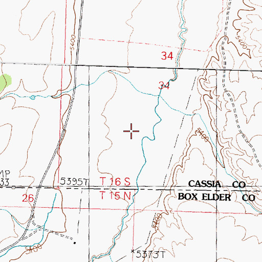 Topographic Map of Wildcat Creek, ID
