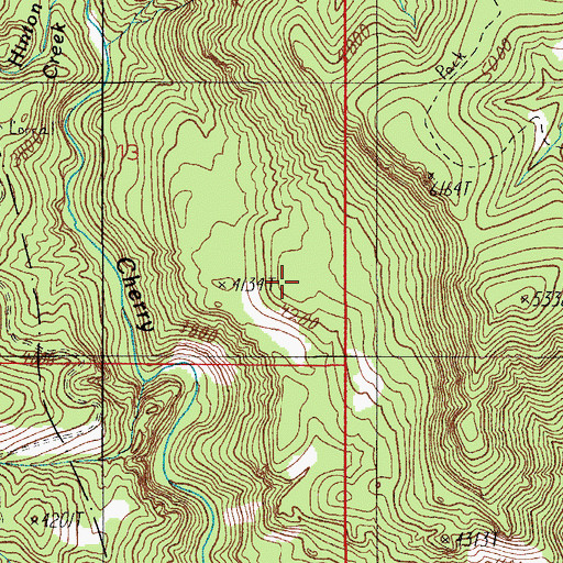 Topographic Map of Cherry Number Two Tank, AZ