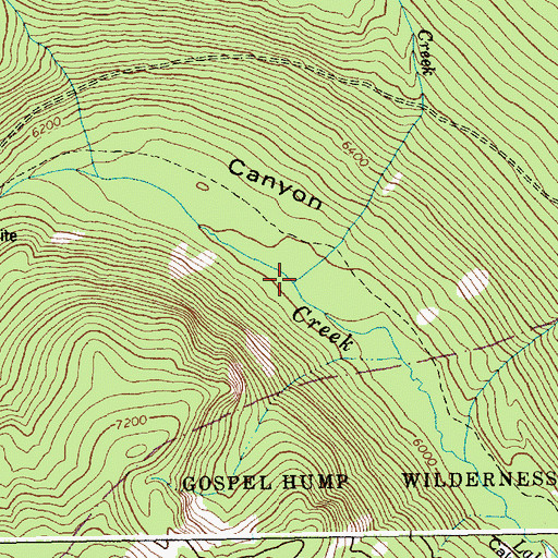 Topographic Map of Wildhorse Creek, ID