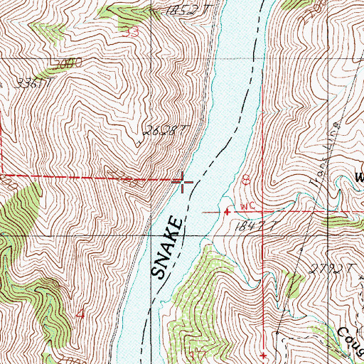 Topographic Map of Williamson Creek, ID