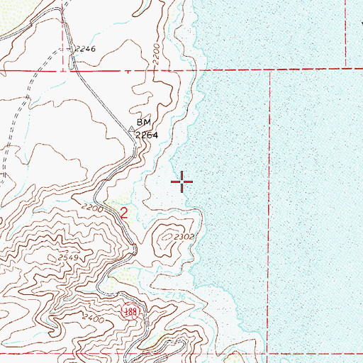 Topographic Map of Cholla Bay Area, AZ
