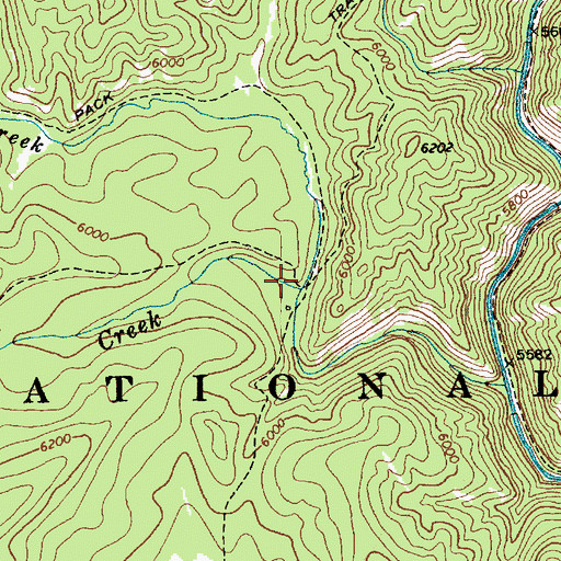 Topographic Map of Willow Basket Creek, ID