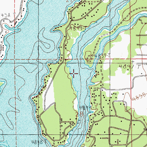 Topographic Map of Willow Creek, ID
