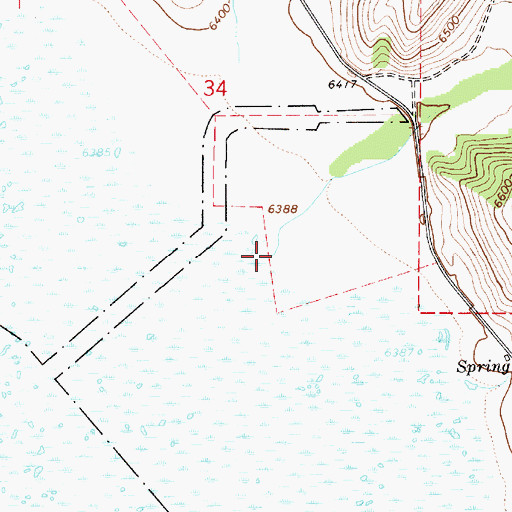 Topographic Map of Willow Creek, ID