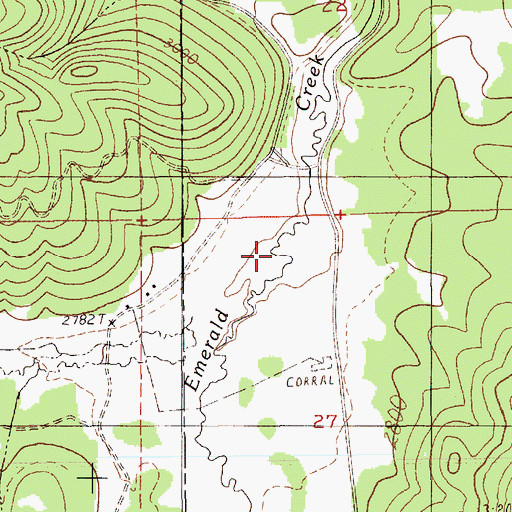 Topographic Map of Willow Creek, ID
