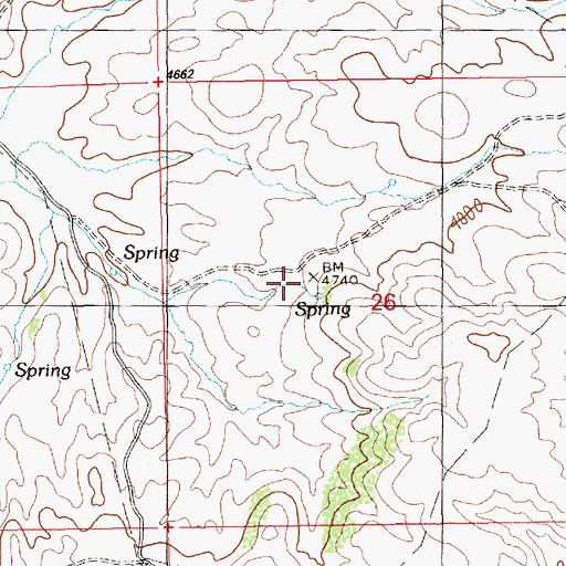 Topographic Map of Willow Creek Guard Station, ID