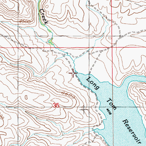 Topographic Map of Willowdale Creek, ID