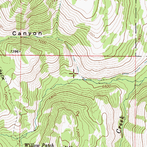 Topographic Map of Wills Canyon, ID