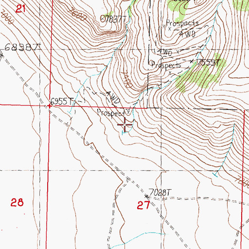 Topographic Map of Wilmot Gulch, ID