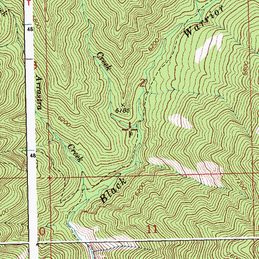 Topographic Map of Wilson Creek, ID