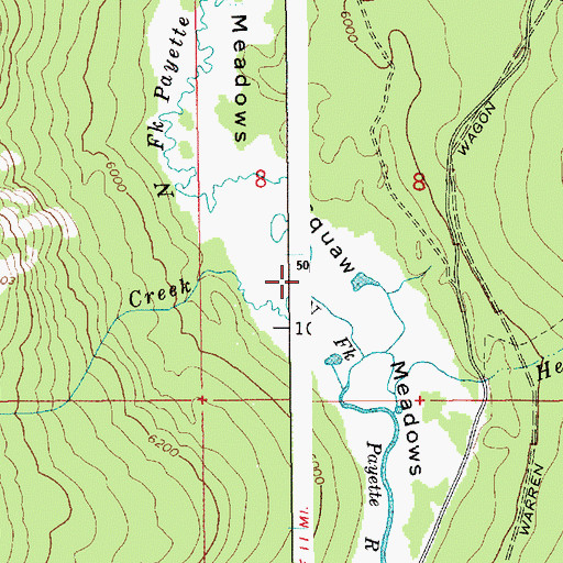 Topographic Map of Wilson Creek, ID