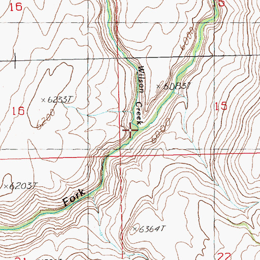 Topographic Map of Wilson Creek, NV