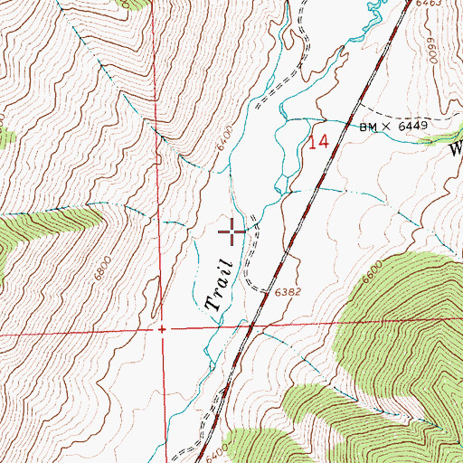 Topographic Map of Wilson Creek, ID