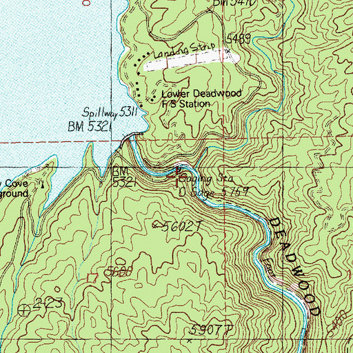 Topographic Map of Wilson Creek, ID