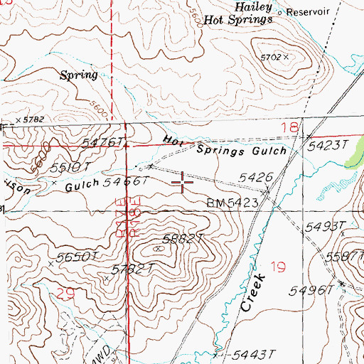 Topographic Map of Wilson Gulch, ID