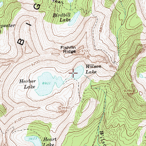 Topographic Map of Wilson Lake, ID