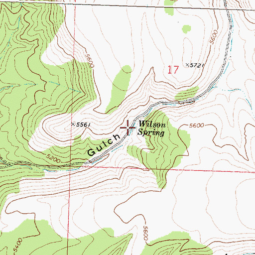 Topographic Map of Wilson Spring, ID